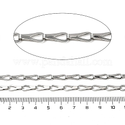 304ステンレススチールリンクチェーン  溶接されていない  スプールで  ステンレス鋼色  13x5x3mm&nbsp;CHS-L029-07P