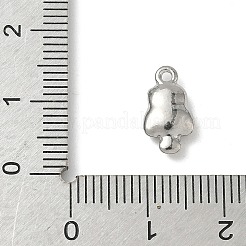 ハロウィン 304 ステンレススチールチャーム  スカルチャーム  ステンレス鋼色  12.5x7x3.5mm  穴：1.2mm&nbsp;STAS-C138-06A-P