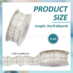 チロリアンテープ  タータン  洋服アクセサリー用  バリーウッド  1-5/8インチ（40mm）  約9.84ヤード（9m）/ロール&nbsp;SRIB-WH0011-354D