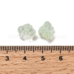 透明ガラスビーズ  ベルフラワービーズ  ペチュニア  グリッターパウダー付き  グラデーションカラー  ミックスカラー  10x10.5x8mm  穴：1.2mm  1526個/ 1000g&nbsp;GLAA-D304-01