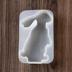 動物キャンドルホルダーシルエットシリコンモールド  キャンドル作り用  兎  12.6x8.2x2.7cm&nbsp;LS-SIL-R148-01E