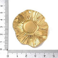304ステンレススチールと樹脂製のペンダント  花のチャーム  イオンプレーティング（ip）  長持ちメッキ  サドルブラウン  45x41x8mm  穴：1.7mm&nbsp;SA-CBAF3AB-10G-01