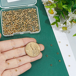 304ステンレススチールスペーサービーズ500個  ロンデル  24KGP本金メッキ  3x2mm  穴：1.8mm&nbsp;STAS-BBC0009-04A