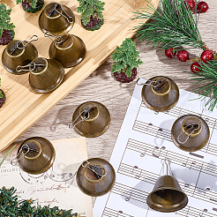 真鍮ベルペンダントデコレーション  パーティーデコレーション用  アンティークブロンズ·プラチナ  59.5mm&nbsp;FIND-WH20033-042AB