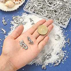 100pcs10スタイルチベットスタイルアロイペンダント  人魚  カドミウムフリー＆鉛フリー  アンティークシルバー  21x8x4mm  穴：2mm  10個/スタイル&nbsp;TIBEP-CJ0001-52