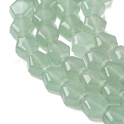 天然石グリーンアベンチュリンビーズ連売り  六角  8x8.5~9x5mm  穴：0.8mm  約47~48個/連  15.16~15.35''（38.5~39センチメートル）&nbsp;G-G463-A02-8x9mm