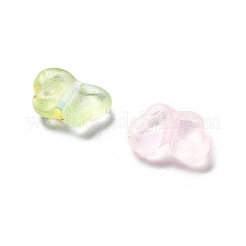 グラデーションカラー透明アクリルビーズ  金色の箔付き  蝶  パールピンク  7.5x10x3.5mm  穴：1.5mm  穴：1.5mm  約：2071個/ 290 G&nbsp;LS-OACR-M023-05G