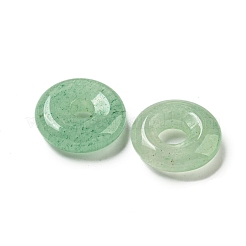 天然グリーンアベンチュリンドーナツ/パイディスクチャーム  12~13x3~4mm  穴：3mm&nbsp;G-G142-01P