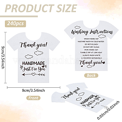 Tシャツ用紙ディスプレイカード  服  9x9x0.02cm  240枚/セット&nbsp;CDIS-FG0001-64C