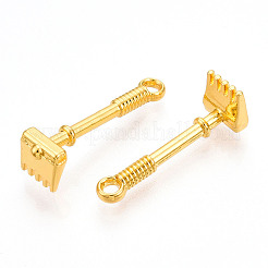 合金ペンダント  シャベルチャーム  カドミウムフリー＆鉛フリー  18KGP本金メッキ  20.5x6x6mm  穴：1.6mm&nbsp;X1-PALLOY-N176-112G