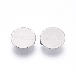 304ステンレススチールブローチカボションセッティング  フラットラウンド  ステンレス鋼色  15mm  トレイのサイズ：15mm&nbsp;STAS-E547-08J-P