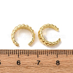 真鍮ストライプのC字型カフイヤリング  18KGP本金メッキ  12.5x5mm&nbsp;EJEW-D332-05C-G
