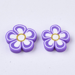 手作り樹脂クレイカボション  花  ミディアム蘭  7.5~10x1~2mm  約3280個/656g&nbsp;CLAY-R087-12D