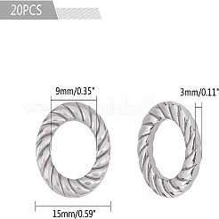 304ステンレススチールリンクリング  丸いリング  ステンレス鋼色  15x3mm  内径：9mm&nbsp;STAS-UN0006-76P