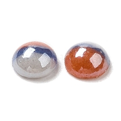 ツートンカラーのガラスカボション  半円  ミックスカラー  4x2mm&nbsp;GLAA-B012-54