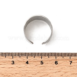 304ステンレススチールオープンカフリング  ステンレス鋼色  13.5mm&nbsp;RJEW-H261-03P