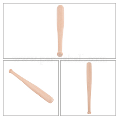 天然木の野球バットのホームディスプレイ装飾  バリーウッド  15.1x0.8~1.5cm&nbsp;WOOD-WH0101-35