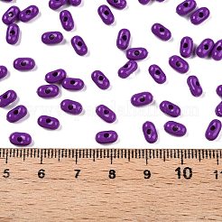 不透明なアクリルビーズ  ピーナッツ  暗紫色  6.5x4x3mm  穴：1.5mm  約199個/10g&nbsp;X1-MACR-T048-02W