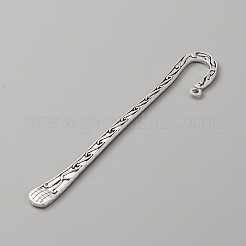 合金の毛が付いています  カン付き  女性のためのヘアアクセサリー  アンティークシルバー  124x22x3mm  穴：3mm&nbsp;FIND-WH0111-379A