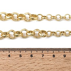 8mm真鍮ローロチェーンネックレス  ラックめっき  長持ちメッキ  カドミウムフリー＆鉛フリー  18KGP本金メッキ  20.67インチ（52.5cm）&nbsp;NJEW-L013-12G