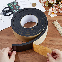 2m 粘着 PVC ストリップ  堅木張りの床用 傷防止 防音  ブラック  50x10mm&nbsp;DIY-WH20032-62