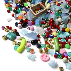 混合スタイルのアクリルパーツ  ミックスカラー  6~45x6~45mm  穴：1~5mm&nbsp;X1-MACR-F066-M