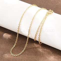 女性用1.7mm真鍮アズキチェーンネックレス  ニッケルフリー  18KGP本金メッキ  16.06インチ（40.8cm）&nbsp;NJEW-Q351-03G
