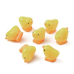 農場のテーマ不透明な樹脂カボション  ひよこ  きいろ  13.5x10x12mm&nbsp;FIND-WH0045-94