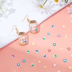 2000個 10スタイルの手作りポリマー粘土カボション  ファッションネイルアートデコレーションアクセサリー  花びらとハート  ミックスカラー  4.5~7.5x4~6.5x0.3~1mm&nbsp;CLAY-SC0001-14