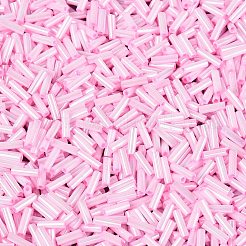 FgbグレードAガラス製丸型ビーズ  セイロン釉薬スタイル  パールピンク  6x1.5mm  穴：0.8mm  約16071個/ポンド&nbsp;SEED-Q040-06A-06