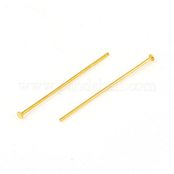 304ステンレス鋼フラットヘッドピン  ゴールドカラー  22x0.6mm  ヘッド：1.4mm&nbsp;STAS-L244-02E-G