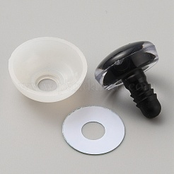 プラスチッククラフト目  安全の目  血筋ディスクとスペーサー付き  人形作り用  半円  グリーン  23x20mm&nbsp;KY-WH0046-86C-05