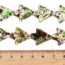 染め合成ターコイズビーズ連売り  ツリー  グリーン  20x19x4.5mm  穴：1.5mm  約20個/連  15.75''（40センチメートル）&nbsp;GG-CBAAE19-03A-01