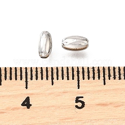 真鍮ビーズ  オーバル  鉛フリー＆カドミウムフリー  ラックめっき  持続的なメッキ  プラチナ  3x5mm  穴：1.1mm&nbsp;KK-V011-20P