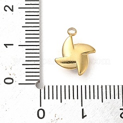 304ステンレススチールチャーム  風車チャーム  14KGP本金メッキ  13x10x4mm  穴：1.4mm&nbsp;STAS-L022-268G