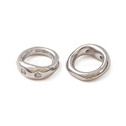304ステンレススチールリンクリング  リング形状、ループ2つ  ステンレス鋼色  6x2mm  内径：4mm&nbsp;STAS-F362-05B-P