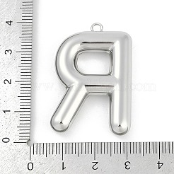 304ステンレスペンダント  レターチャーム  文字r  38x24.5x6.5mm  穴：2.3mm&nbsp;STAS-I325-146P-R