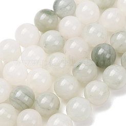 天然新疆翡翠ビーズ連売り  スムーズなラウンド  12~12.5mm  穴：1.5mm  約30~34個/連  14.76~15.75''（37.5~40センチメートル）&nbsp;G-T150-A03-12mm