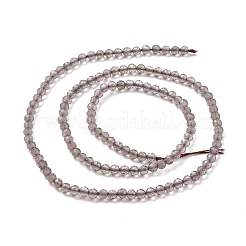 天然氷オブシディアンビーズ連売り  多面カット  ラウンド  3mm  穴：0.5mm  約132個/連  15.47''（39.3~39.5センチメートル）&nbsp;G-D463-10B
