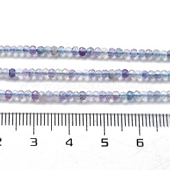 天然な色鮮やかな蛍石ビーズ連売り  訴え  ロンデル  2.5mm  穴：0.7mm  約204個/連  15.47''（39.3センチメートル）&nbsp;G-ONLY-T-A04-01