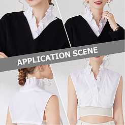 取り外し可能なコットンシャツ レディース つけ襟  ネックライントリム DIY 衣服アクセサリー  ホワイト  355x365x2mm&nbsp;AJEW-WH20054-051