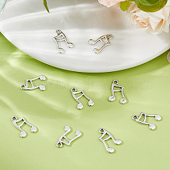 チベット風アロイペンダント100個  音符チャーム  アンティークシルバー  16x11.5x1.5mm  穴：1.6mm&nbsp;FIND-DC0007-68B