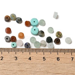 天然混合宝石ビーズ  ディスク  ヒシビーズ  染めと未染色の混合  4~6.5x2~3.5mm  穴：1mm  約467個/50g&nbsp;G-XCP0001-16