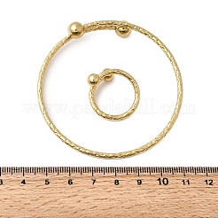 201個のステンレススチール製カフバングルとカフリングセット  ゴールドカラー  13.5mm  内径：60mm&nbsp;SJEW-Z004-01G-01