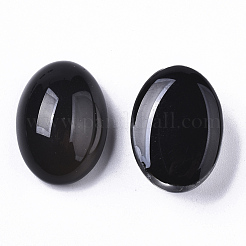半透明のガラスカボション  色は温度が変わると変わります  オーバル  ブラック  21x15x8.5mm&nbsp;GLAA-T023-02F