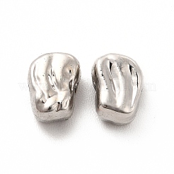 合金ビーズ  長持ちメッキ  カドミウムフリー＆鉛フリー  異形  プラチナ  6.5x5x4mm  穴：1mm&nbsp;PALLOY-E024-07P