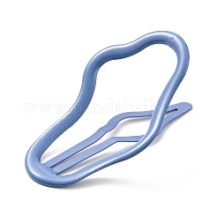 クラウドアロイスナップヘアクリップ  女の子のためのヘアアクセサリー  コーンフラワーブルー  67.5x42x1.5mm&nbsp;PHAR-D014-01F