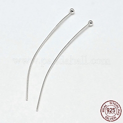 925本のスターリングシルバーボールヘッドピン  銀  20x0.7mm（21ゲージ）  ボール：2mm  約16個/2g&nbsp;LS-STER-F018-03K