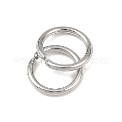変色しにくい304ステンレススチール製オープン丸カン  ラウンド  ステンレス鋼色  18ゲージ  8x1mm  内径：6mm  約360個/50g&nbsp;X-STAS-E067-07-8mm