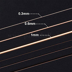 ジュエリー製作用丸銅線  長持ちメッキ  生（メッキなし）  18~28ゲージ  0.3~1mm  3ロール/セット&nbsp;CWIR-BC0005-03C